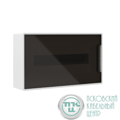 Щиток настенный Фрейм (FRAME) ЩРн-п-18 18мод. IP41 с тонированной дверцей с 2 шинами PEN на 8+10 отверст. бел. DKC F18W1WD