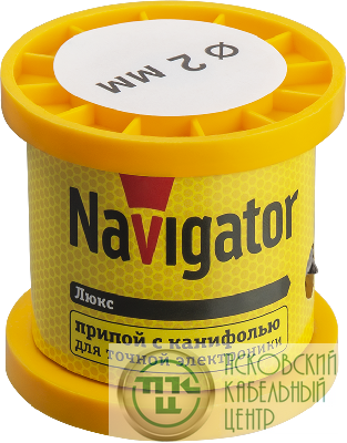 Припой 93 084 NEM-Pos02-61K-2-K100 (ПОС-61; катушка; 2мм; 100 г) Navigator 93084