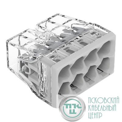 Клемма 8-и проводная 8х(0.5-2.5мм) для распред. коробки (без пасты) (уп.50шт) WAGO 2273-208