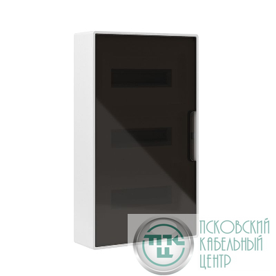 Щиток настенный Фрейм (FRAME) ЩРн-п-36 36мод. IP41 с тонированной дверцей с шинами PEN 2шт 8 отверст. + 2шт 10 отверст. бел. DKC F36W1WD