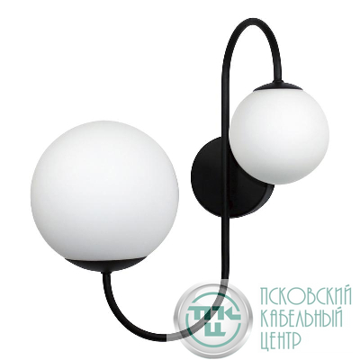Светильник "Тефия" 521 (Плафон 8728; 8730) НББ 01-2х40-101 (ИМ) настенный черн. Элетех 1005405127