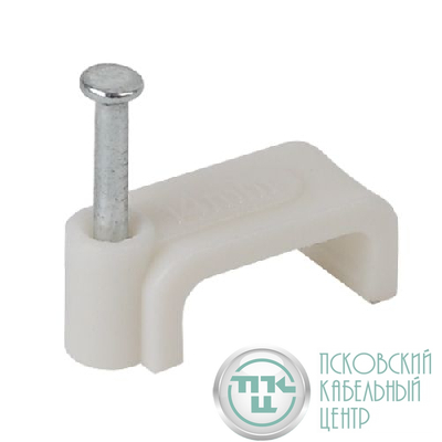 Скоба плоская 10мм пластик. (уп.50шт) SP-10 Эра Б0038909