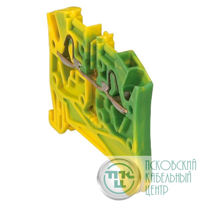 Клемма пруж. 4кв.мм Viking3 жел/зел. Leg 037270