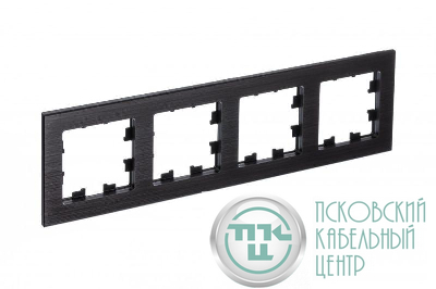 Рамка 4-м AtlasDesign Nature метал. оникс SE ATN312304