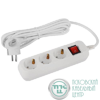 Удлинитель 3х3м с заземл. с выкл. ПВС 3х1 UDL-16-330-ES Greenline Эра Б0065056