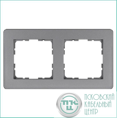 Рамка 2-м G-Flex алюм. Jasmart G1102S