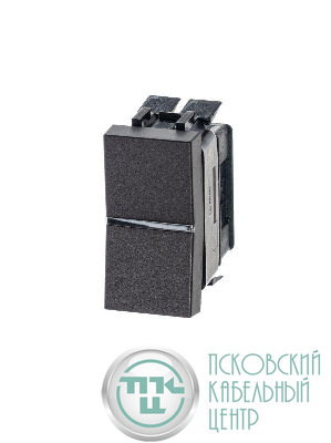 Механизм переключателя 1-кл. проходного с клавишей 1мод. Zenit антрацит ABB 2CLA211000N1801