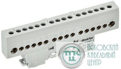 Шина L "фаза" изол. на универс. держ. 8х12-16-Ср TEKFOR IEK TF-NN20-16-KL-K03