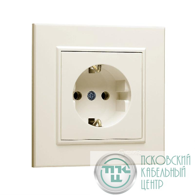 Розетка 1-м СП Karea 16А IP20 с/з крем. Makel 56010028