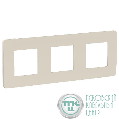 Рамка 3-м UNICA STUDIO шампань/бел. SchE NU280624