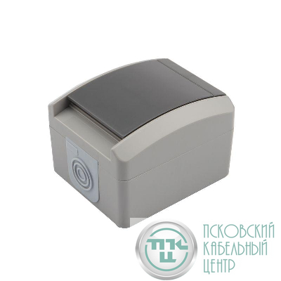 Розетка 1-м ОП INDUSTRIAL с заземл. IP54 сер. Kranz KR-78-0611