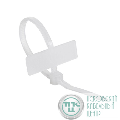 Хомут кабельный 2.5х100 под маркер нейл. бел. (уп.100шт) Rexant 07-0106