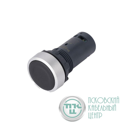 Кнопка моноблочная SB7 22мм с возвратом металл 1НО IP65 черн. SE SB7EA21