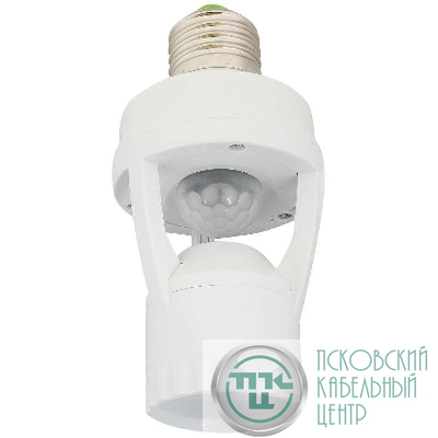 Датчик движения DDL-01 патрон E27 360град. 60Вт 10-300с 6м 3-2000Лк бел. Duwi 25817 9