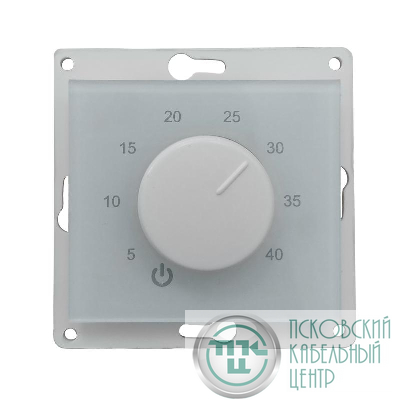 Термостат механический с ручным управлением; датчиком темпер. пола; под рамку Schneider Electric Glossa бел. EXTHERM Th-HF-G-W