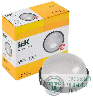 Светильник НПП 1101 100Вт E27 IP54 черн. круг IEK LNPP0-1101-1-100-K02