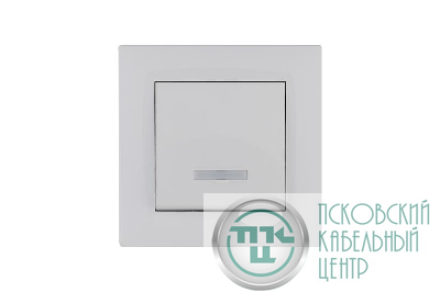 Выключатель 1-клав. с подсветкой Karea RIZZ бел. Makel 88001021
