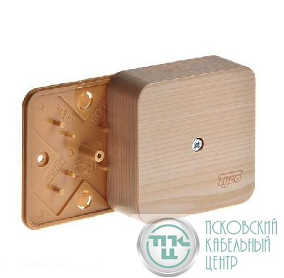 Коробка распределительная ОП 79х79х32мм IP40 сосна (светл. основа) Ruvinil 65004-27М