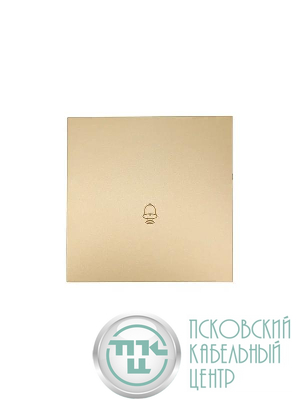 Кнопка звонка СП ZIMA IP20 безвинт. зажим зол. LEZARD 704-3688-103QC