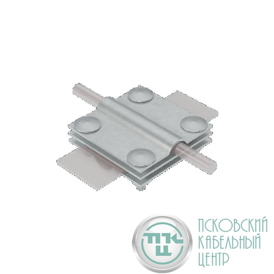 Соединитель крестообразный 3XS-D5-12-B40 HD для прутка d5-12мм и полосы до 40мм с 3 пластинами сталь гор. оцинк. КМ MA0023