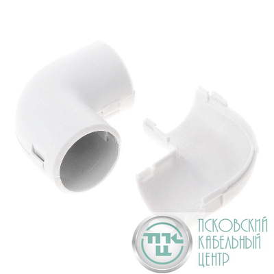 Соединитель угловой 90град. d20мм разборный бел. Промрукав PR13.02451