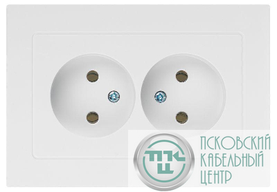 Розетка 2-м СП Accent 6-204-01 16А IP20 250В 2P AL/CU бел. Intro Б0063447