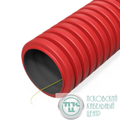 Труба гофрированная двустенная ПНД гибкая d40мм SN 29 тип 450 красн. (уп.20м) Промрукав PR15.0268