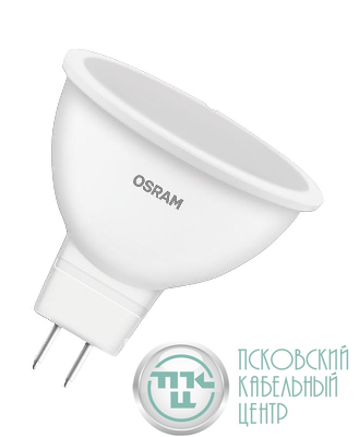 Лампа светодиодная LED STAR MR16 60110 6.5W/830 230V GU5.3 500лм 6.5Вт (замена 35Вт) 3000К тепл. бел. GU5.3 MR16 220-240В прозр. пласт. OSRAM 4058075481220