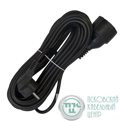 Удлинитель-шнур 1х10м с заземл. 16А IP20 ПВС 3х1 черн. DOMTOK 2360