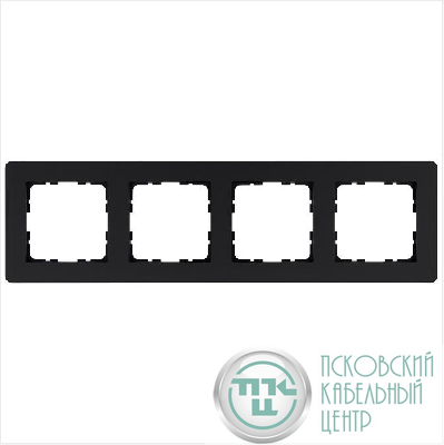 Рамка 4-м G-Flex черн. матов. soft touch Jasmart G1104PB