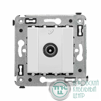 Розетка телевизионная проходная TV СП Avanti "Белое облако" DKC 4400513