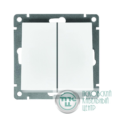 Выключатель 2-кл. СП Афина 10А IP20 механизм бел. Universal A0023