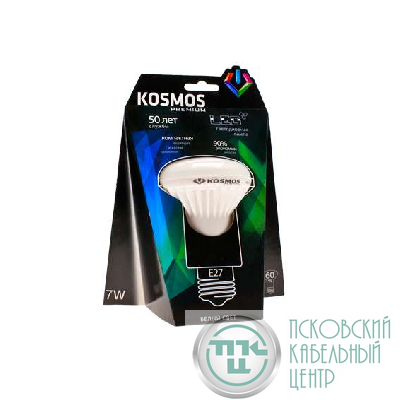Лампа светодиодная KOSMOS premium 7Вт REFLECTOR 63мм E27 230В 4500К Космос KLED7wR63230vE2745
