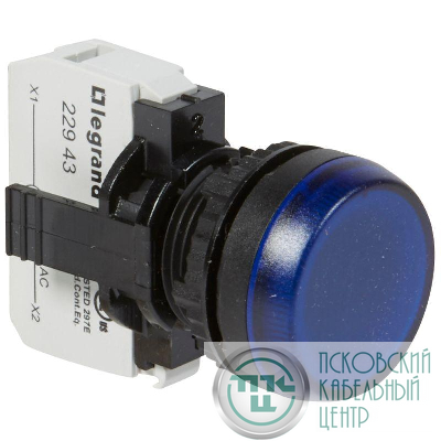 Индикатор в сборе 230В d22.3мм под винт син. Osmoz Leg 023793