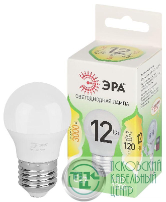 Лампа светодиодная GREEN LINE P45-12W-830-E27 GL 12Вт шар 3000К свет тепл. E27 Эра Б0067015