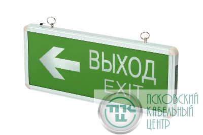 Светильник светодиодный PEL 102-2 "ВЫХОД-EXIT/стрелка направления" (табло) 3Вт 1.2В IP20 ССА аварийный оповещатель Pro JazzWay 5033009