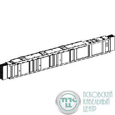 Секция прямая для втычн. отводн. блоков 3L+N+PER Al 1600А L4000 SchE KTA1600ED5403