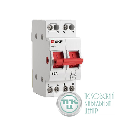 Переключатель трехпозиционный ТПС-63 2P 63А PROxima EKF TPS263