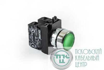 Кнопка нажимная круглая зел. (1НО+1НЗ) EMAS CM102DY