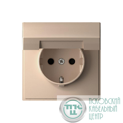 Розетка ArtGallery 16А IP20 с заземл. защ. шторки с крышкой механизм песочн. SE GAL001246