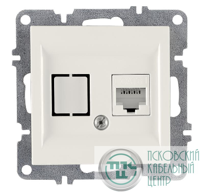 Розетка компьютерная LAVIN/KAREN RJ45 кат.6 механизм бел. ARVIA 50 01 1000 247