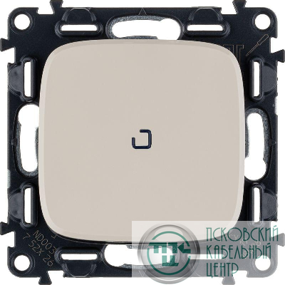 Переключатель 1-кл. СП Valena Allure 10АХ IP20 250В с подсветкой с лиц. панелью безвинт. зажимы сл. кость Leg 752826