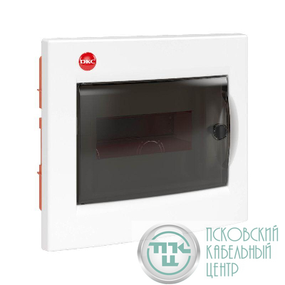 Щиток встраиваемый 8мод. IP41 с дверцей с усилен. клеммн. блоком 87308 бел. DKC 81708