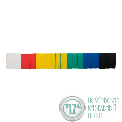 Трубка термоусадочная PTT 20/10-10-21 SET7 (ТУТнг 20/10) набор 7 цветов по 3шт 10см (уп.21шт) JazzWay 5075924