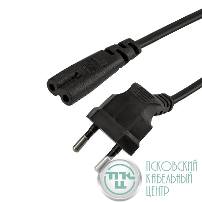 Шнур сетевой 1.5м 2х0.75кв.мм угловая вилка (уп.10шт) Rexant 11-1104