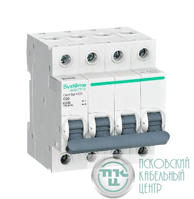 Выключатель автоматический 4п City9 Set (АВ) С 20А 6кА 400В SE C9F36420