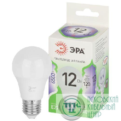 Лампа светодиодная GREEN LINE A60-12W-865-E27 GL 12Вт груша 6500К свет холод. E27 Эра Б0067129