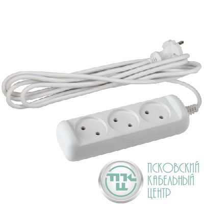 Удлинитель 3х7м без заземл. 10А IP20 U-3-7m-2х1 ПВС 2х1 Эра Б0028357