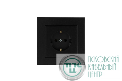 Розетка с заземления Karea черн. Makel 56054028