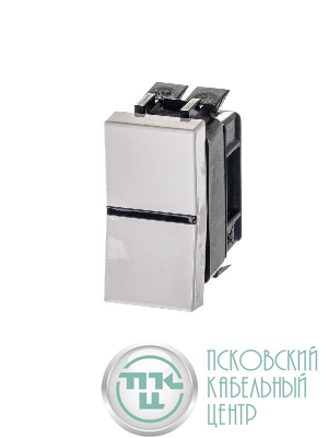 Механизм переключателя 1-кл. проходного с клавишей 1мод. Zenit бел. ABB 2CLA211000N1101